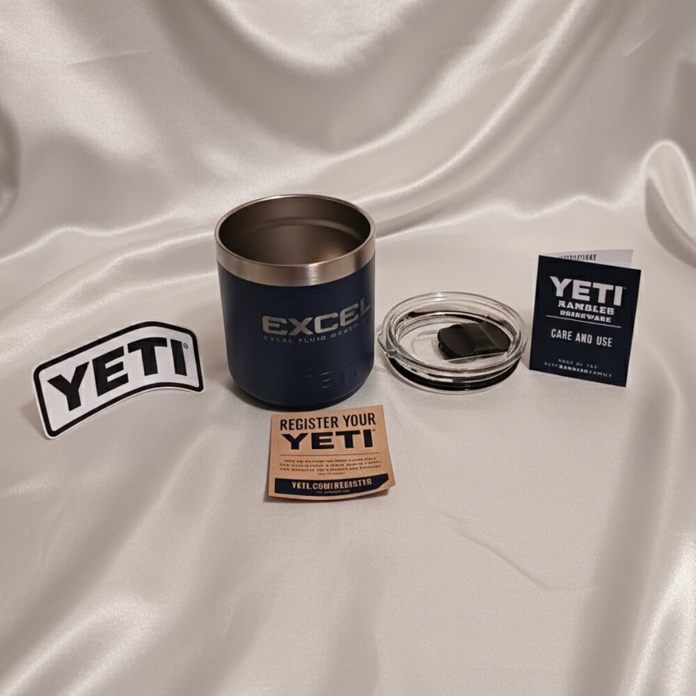 YETI Rambler 10oz Stackable Lowball Navy Blue With MagSlider Lid NWOT - Picture 8 of 8